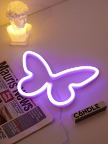 1pc Butterfly Neon Light Indoor Room Decoration For Girls' Atmosphere, Festive, Wedding, Proposal, Party, Four Seasons Lighting