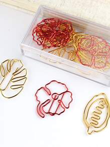4pcs Leaf Shaped Paper Clip - Multicolor - View 3