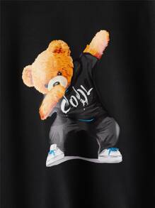 SHEIN 男孩卡通圖案連帽衫