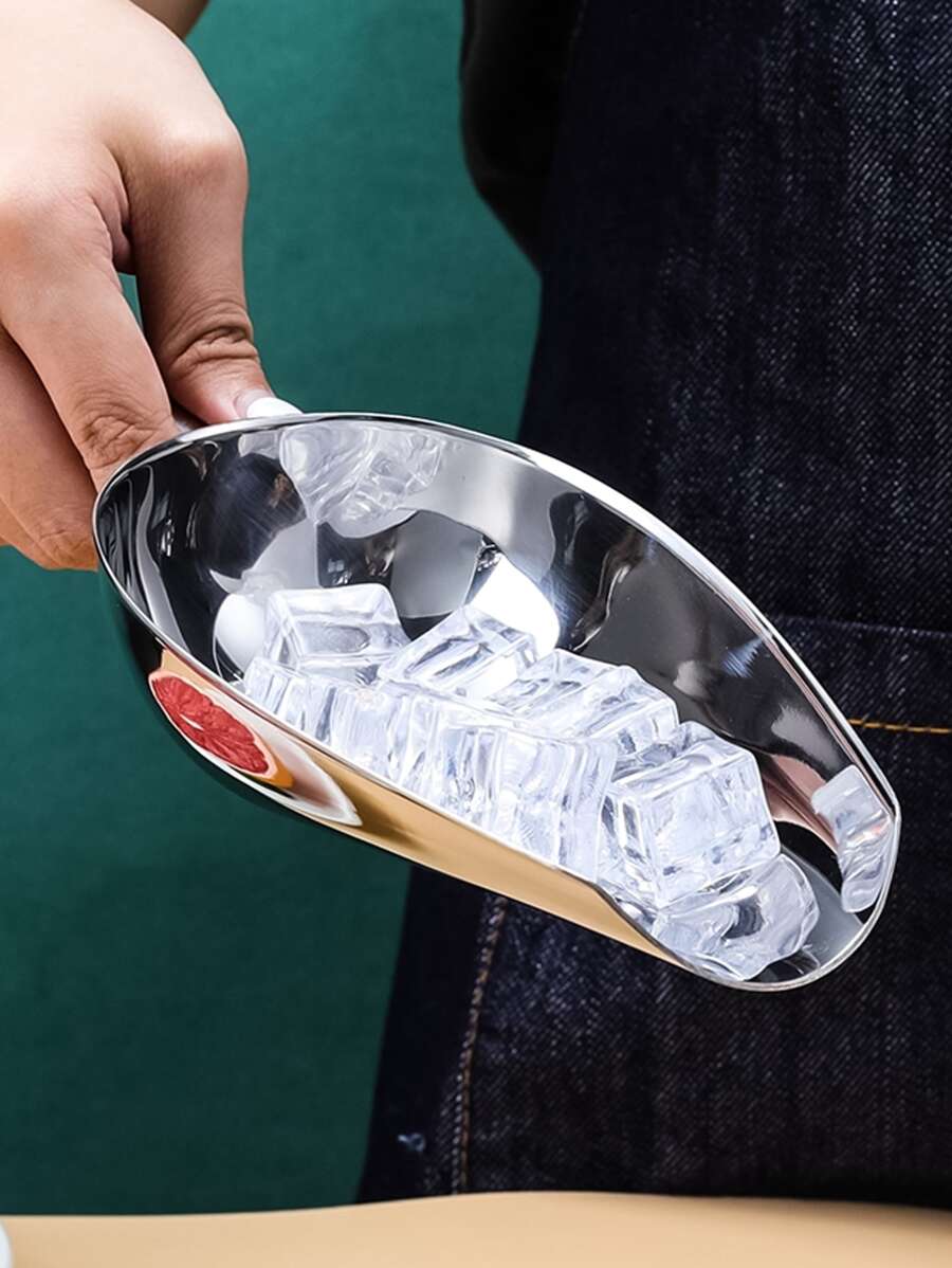 1 pieza Cuchara de acero inoxidable hielo - Plateado - Ver 1