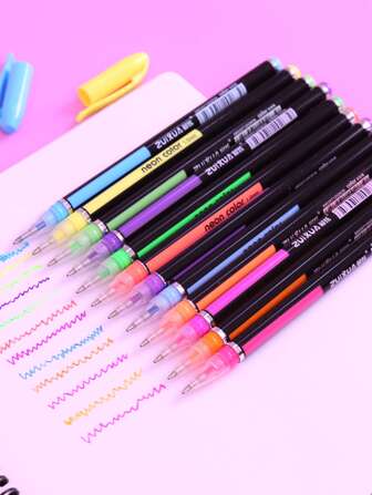 12 piezas Pluma de gel de color mixto