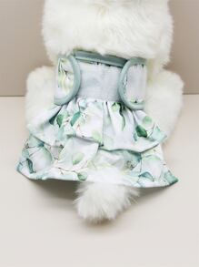 樹葉印花寵物布尿布 - 綠色 - 查看 3