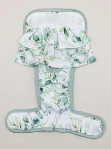 樹葉印花寵物布尿布 - 綠色 - 查看 6