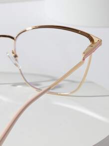 猫眼女士时尚设计眼镜 - 藕粉色 - 查看 6