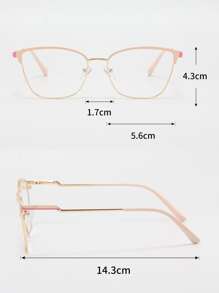 猫眼女士时尚设计眼镜 - 藕粉色 - 查看 5