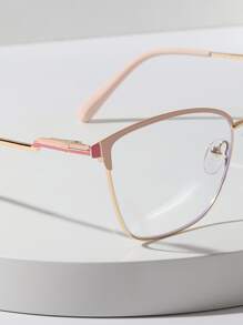 猫眼女士时尚设计眼镜 - 藕粉色 - 查看 3