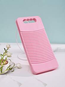 1pc Solid Plastic Washboard - Pink - View 1