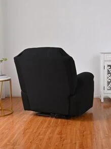 1 套純色按摩椅套,全覆蓋沙發套,適合書房、臥室和客廳 - 黑色 - 查看 5