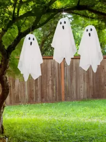 1 pièce Signe de jardin à motif fantôme - Noir et Blanc - Voir 1