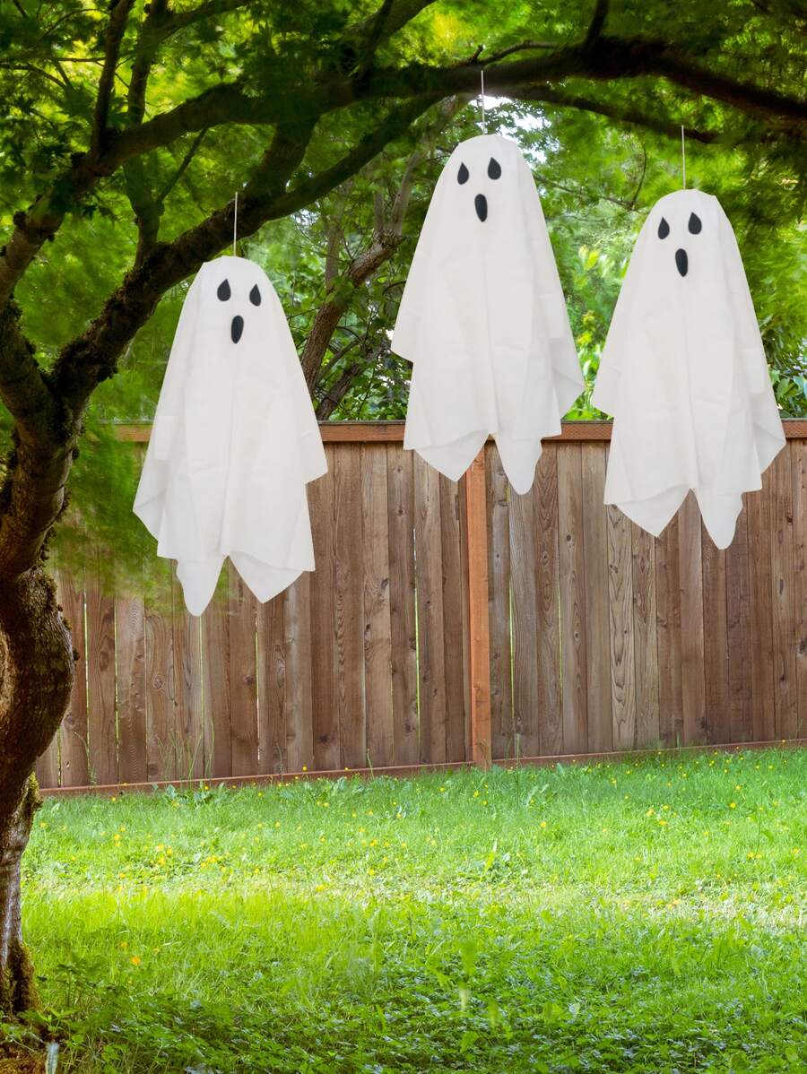 1 pièce Signe de jardin à motif fantôme - Noir et Blanc - Voir 1