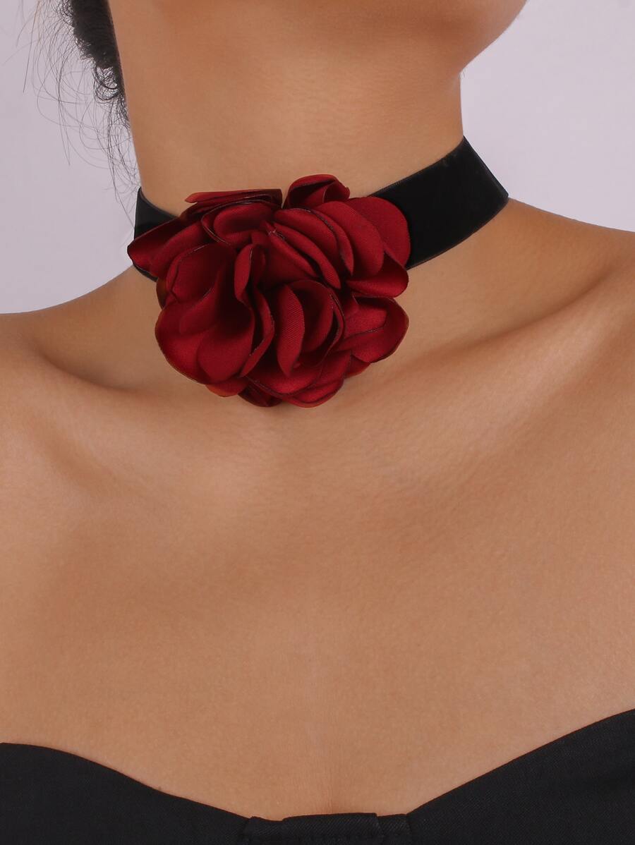 Flower Decor Choker - Multicolor - View 1