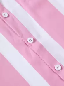 Manfinity Homme Áo sơ mi Nam Nút phía trước Khối Màu Giải trí - Hồng - Xem 3