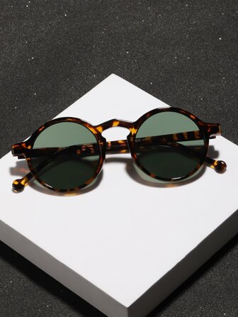 男士圆框时尚眼镜，适合户外所有季节，复古海滩配饰太阳镜，太阳镜，Y2K 节，适合夏季海滩度假、户外、旅行