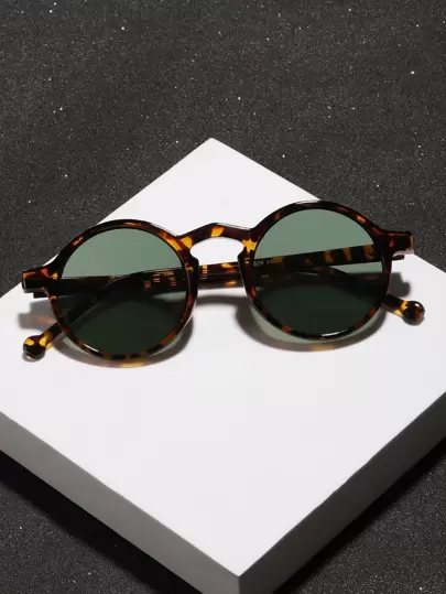 男士圆框时尚眼镜，适合户外所有季节，复古海滩配饰太阳镜，太阳镜，Y2K 节，适合夏季海滩度假、户外、旅行