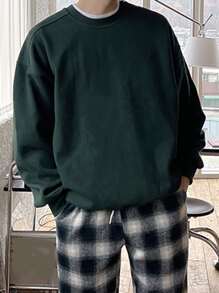 DAZY 男士素色落肩袖運動衫