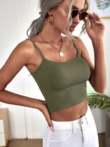 SHEIN BAE Solid Crop Cami Top