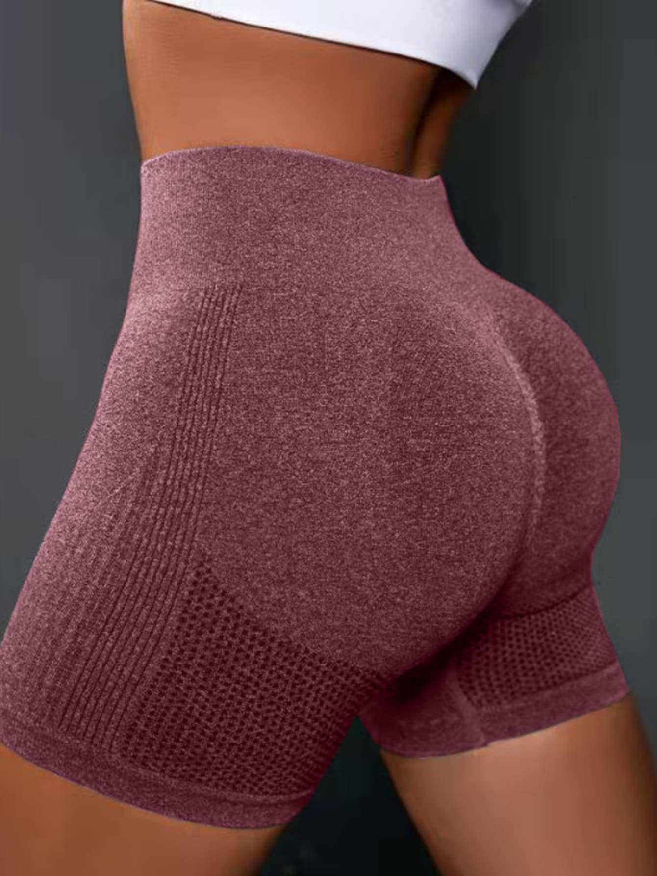 Quần Shorts Thể thao Nữ màu trơn - Màu tím hoa cà - Xem 1