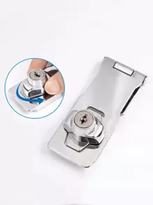 1入組鎖和2入組鑰匙和6入組斜線 - 銀色 - 查看 5