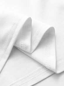 INAWLY 字母图案短款 T 恤 图案 T 恤 女式上衣