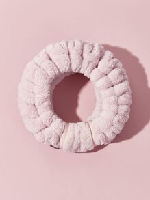 SHEIN Basic living 独家超细纤维水疗化妆头带珊瑚绒节日礼物-灰玫瑰圣诞节节日礼物送家庭浴室装饰夏季 - 粉色 - 查看 4