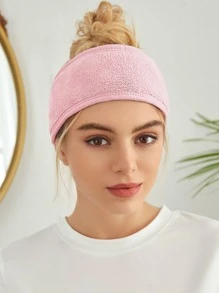 SHEIN Basic living BASIC LIVING 1 件入純色鉤環緊固件浴缸頭帶 - 粉色 - 查看 2