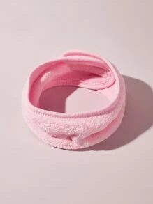 SHEIN Basic living BASIC LIVING 1 件入純色鉤環緊固件浴缸頭帶 - 粉色 - 查看 3