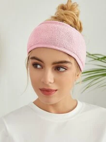 SHEIN Basic living BASIC LIVING 1 件入純色鉤環緊固件浴缸頭帶 - 粉色 - 查看 8