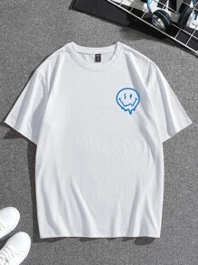 ROMWE MEN Hombres Camiseta con estampado de slogan - Blanco - Ver 2
