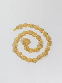 花朵装饰链条腰带，波西米亚风，适合万圣节、夏季、学校秋季等场合。