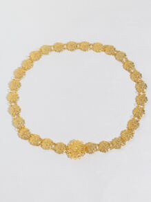 花朵装饰链条腰带，波西米亚风，适合万圣节、夏季、学校秋季等场合。