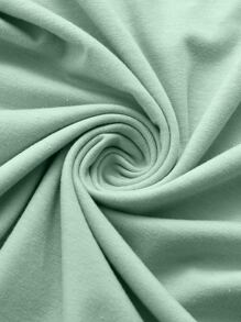 INAWLY 字母圖案短版T恤 - 薄荷綠 - 查看 5