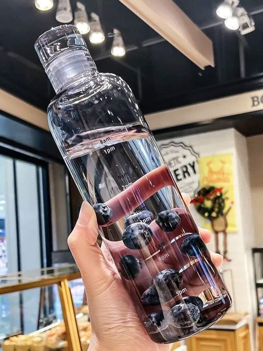 Clear Water Bottle - Black - View 1
