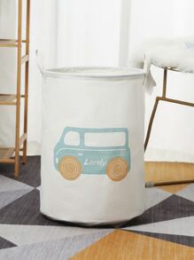 WHICHLIFE 1pc Car Pattern Laundry Hamper Dress Pants Shoes Jeans Boots Skirtlaundry Hamper,Washing Basketbathroom Organizer,Basket,Storage Basket,Foldable Laundry Basket