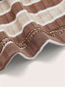 SHEIN ICON Twist Front Striped Tube Top - Multicolor - View 3