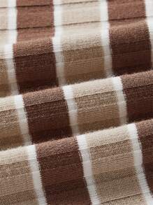 SHEIN ICON Twist Front Striped Tube Top - Multicolor - View 4