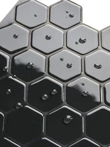 1入組幾何樣式滴膠牆紙