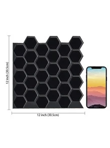 1入組幾何樣式滴膠牆紙