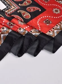 Paisley Print Bandana - Red - View 6