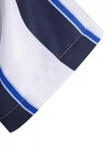 Manfinity Homme Nam 1 Miếng Nút phía trước Sọc Áo sơ mi - Xanh và trắng - Xem 5
