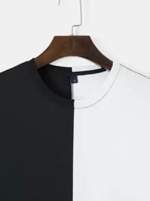 Manfinity Tops Nam Đồ họa Lá thư Đường phố - Đen và trắng - Xem 6