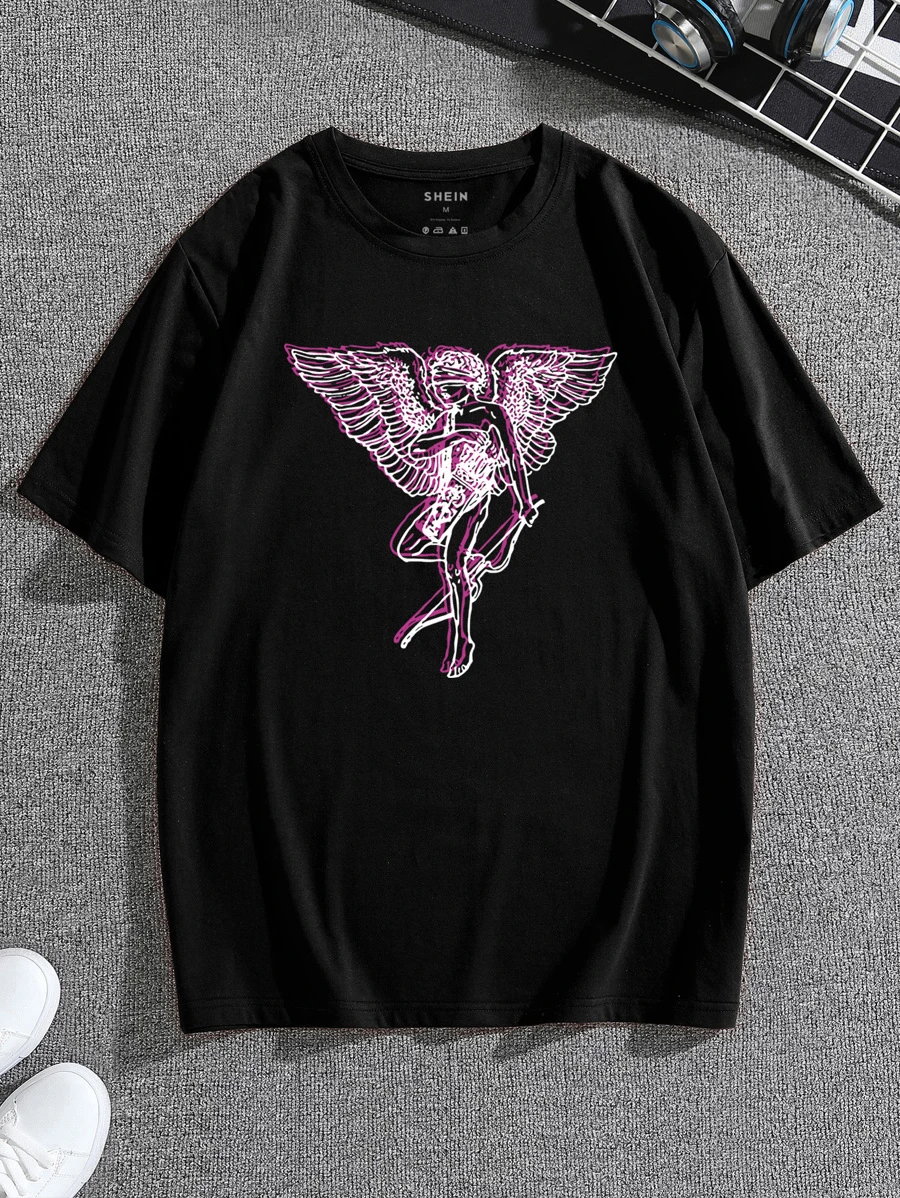 Tops Nam Con số Đường phố - màu đen - Xem 1