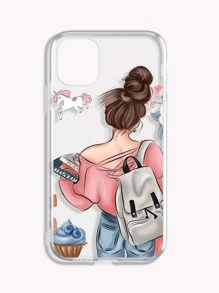 女孩圖案iPhone手機殼