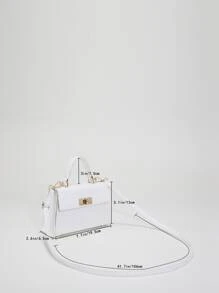 Mini Dập nổi cá sấu Đập nhẹ Hình vuông , Túi đeo chéo , Vai , , Nhẹ , Với Có thể điều chỉnh NỮ , & Cổ cồn trắng Công nhân
工人 , Cho cô gái , Đối với Cho văn phòng , Làm việc , Làm Việc  , Commute - trắng - Xem 3