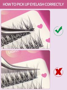 1box Mermaid Tail Individual False Eyelashes - Black - View 4