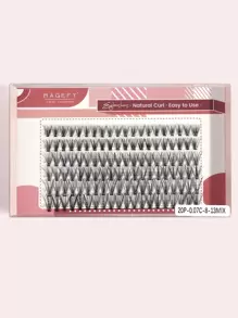 1box Mermaid Tail Individual False Eyelashes - Black - View 1