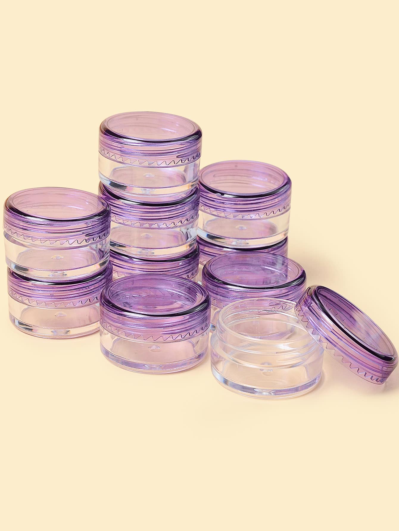 10pcs Face Cream Subpackage Empty Box , Travel Essentials, Living Room Home Bedroom Bathroom House Decor, Travel Stuff, Wedding, Party, Birthday, Gifts For Men Mom Dad Friends, New Years, Accessories, Funny Gift - Purple - View 1