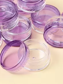 10pcs Face Cream Subpackage Empty Box , Travel Essentials, Living Room Home Bedroom Bathroom House Decor, Travel Stuff, Wedding, Party, Birthday, Gifts For Men Mom Dad Friends, New Years, Accessories, Funny Gift - Purple - View 2