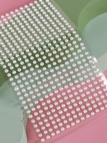 1張珍珠面部紋身貼紙 - 白色 - 查看 6