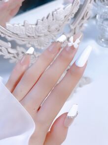 4pcs Rhinestone Decor Chain Nail Art Decoration DIY Nail Charms Nail Gems Nail Supplies