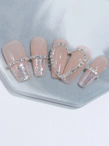 4pcs Rhinestone Decor Chain Nail Art Decoration DIY Nail Charms Nail Gems Nail Supplies